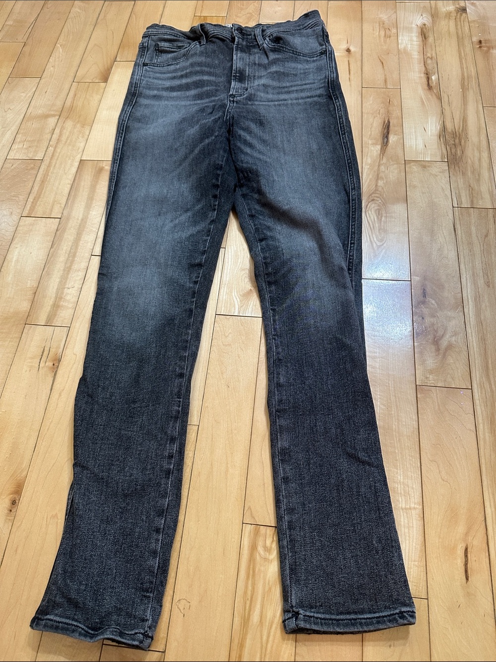 Agolde Women's Washed Black Straight-Leg Jeans